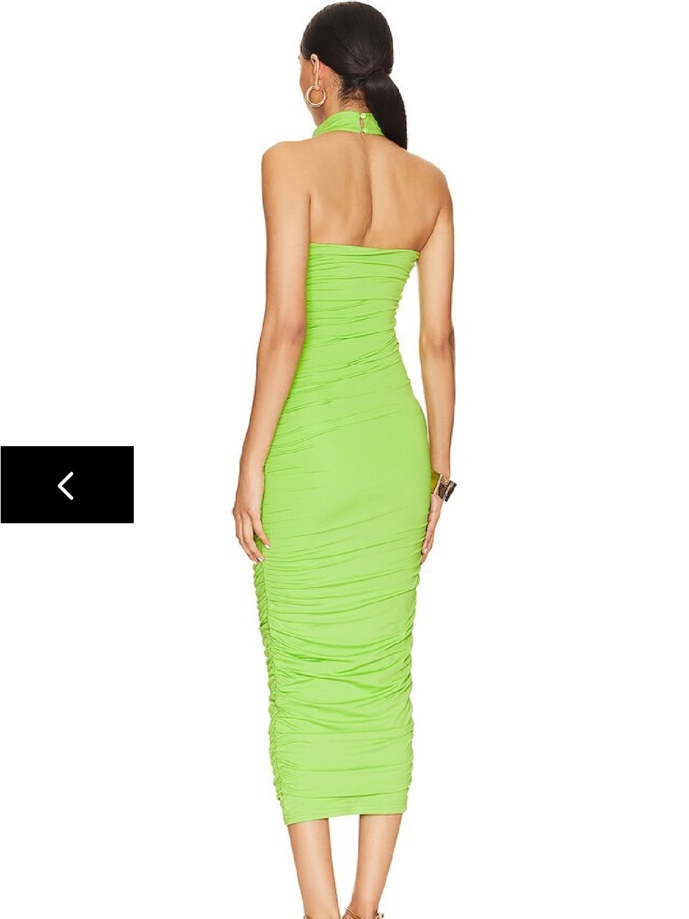 Superdown Size XS Mallory High Neck Ruched Dress - Picture 2 of 6
